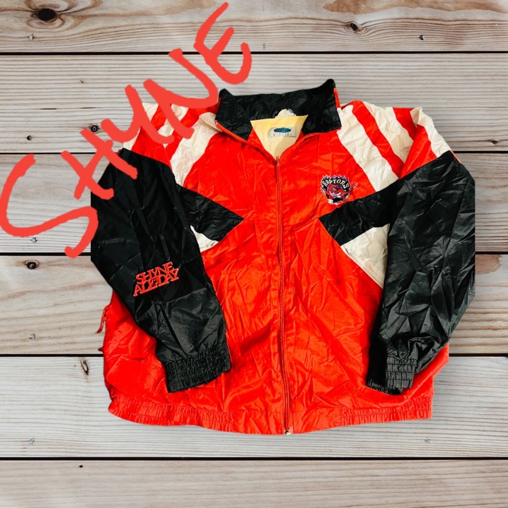 🍁 Vintage 1994 Raptors Jacket Size Xl- Stain , distressed Size Xl 🍁